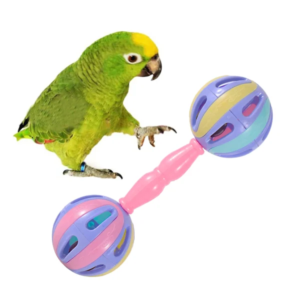 2PCS Color Parrot Rattle Toy