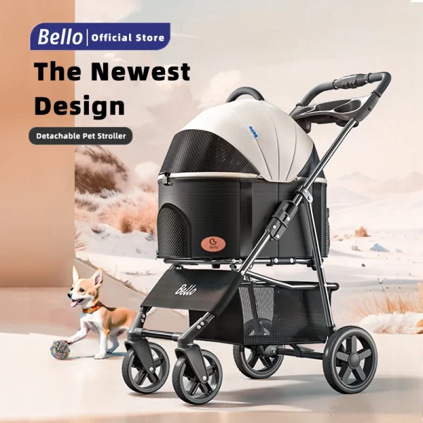 Pet stroller with Detachable Pram