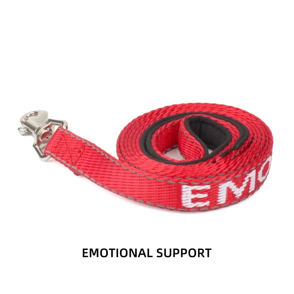 Red Dog Leash For Medium and Small Outdoor Walking Dog Sport Running Jacquard Webbing With Service Dog And Emotional Support Dog