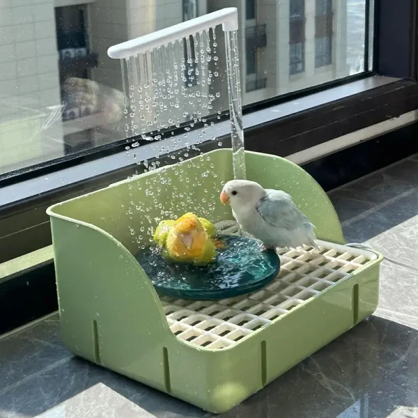 Bird electric bathing basin rain basin